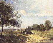 THe Wagon, Jean Baptiste Camille  Corot